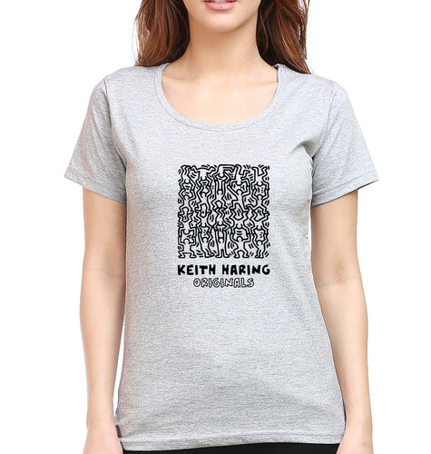 Keith Haring T-Shirt for Women-Grey Melange-Ektarfa.online