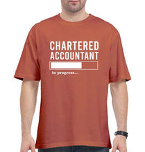 Load image into Gallery viewer, Chartered Accountants(CA) In Progress Oversized T-Shirt for Men-Coral-Ektarfa.online

