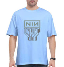Load image into Gallery viewer, Nine Inch Nails Oversized T-Shirt for Men-Baby Blue-Ektarfa.online
