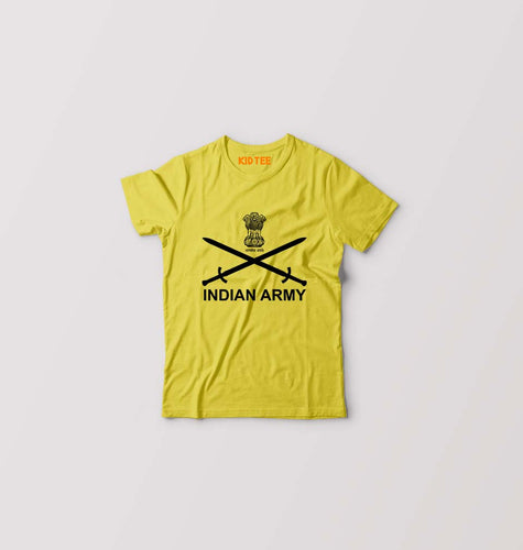 Indian Army Kids T-Shirt for Boy/Girl-Yellow-Ektarfa.online