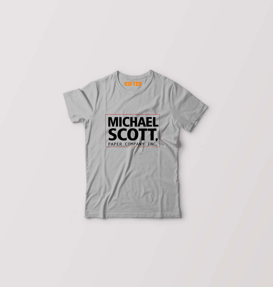 Michael Scott Kids T-Shirt for Boy/Girl-Grey-Ektarfa.online
