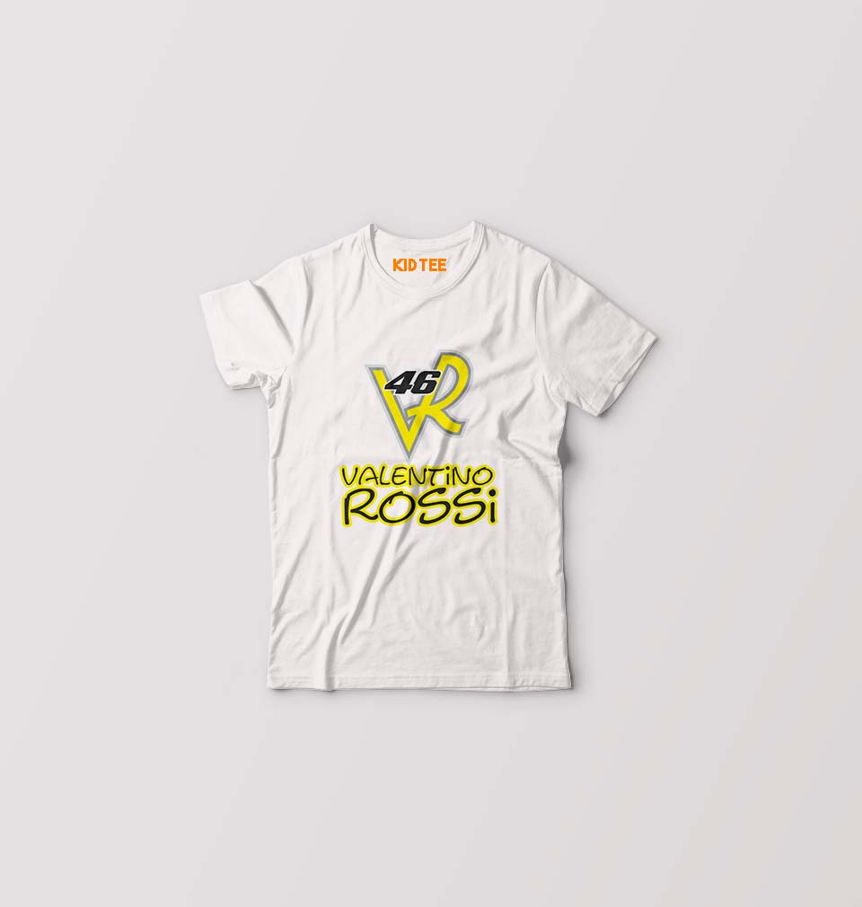 Valentino Rossi(VR 46) Kids T-Shirt for Boy/Girl-White-Ektarfa.online