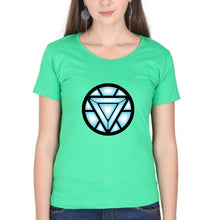 Load image into Gallery viewer, ARC REACTOR Iron Man Superhero T-Shirt for Women-flag green-Ektarfa.online
