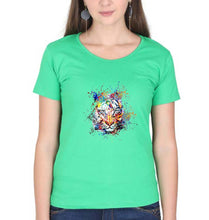Load image into Gallery viewer, Tiger T-Shirt for Women-flag green-Ektarfa.online

