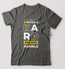 Load image into Gallery viewer, Work Hard T-Shirt for Men-Charcoal-Ektarfa.online
