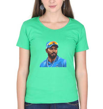 Load image into Gallery viewer, Hardik Pandya T-Shirt for Women-flag green-Ektarfa.online
