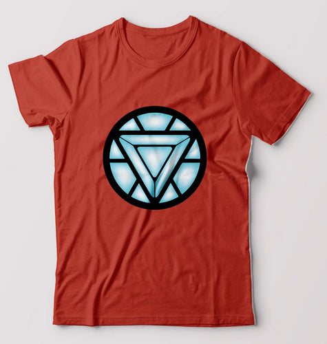 ARC REACTOR Iron Man Superhero T-Shirt for Men-Brick Red-Ektarfa.online