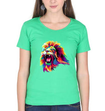 Load image into Gallery viewer, Lion T-Shirt for Women-flag green-Ektarfa.online

