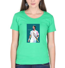 Load image into Gallery viewer, Novak Djokovic Tennis T-Shirt for Women-flag green-Ektarfa.online
