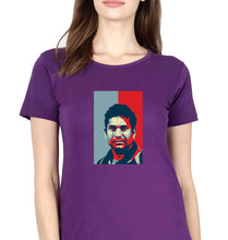 Load image into Gallery viewer, Sachin Tendulkar T-Shirt for Women-Purple-Ektarfa.online
