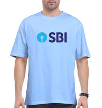 Load image into Gallery viewer, State Bank of India(SBI) Oversized T-Shirt for Men-Baby Blue-Ektarfa.online
