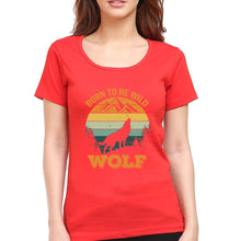 Load image into Gallery viewer, Wolf T-Shirt for Women-Red-Ektarfa.online

