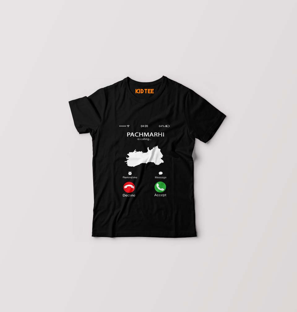 Pachmarhi Calling Kids T-Shirt for Boy/Girl-Black-Ektarfa.online