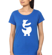 Load image into Gallery viewer, Hippo Dolphin Hug T-Shirt for Women-Royal Blue-Ektarfa.online
