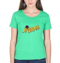 Load image into Gallery viewer, Spiderman Superhero T-Shirt for Women-flag green-Ektarfa.online

