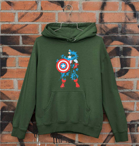 Captain America Superhero Unisex Hoodie for Men/Women-Dark Green-Ektarfa.online