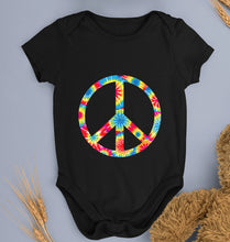 Load image into Gallery viewer, Trippy Psychedelic Peace Romper For Baby Boy/Girl-Black-Ektarfa.online
