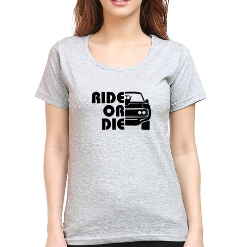 Fast & Furious Ride or Die T-Shirt for Women-Grey Melange-Ektarfa.online