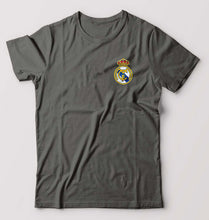 Load image into Gallery viewer, Real Madrid Logo T-Shirt for Men-Charcoal-Ektarfa.online

