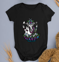 Load image into Gallery viewer, Psychedelic Ganesha Kids Romper For Baby Boy/Girl-Black-Ektarfa.online
