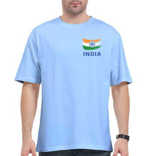 Load image into Gallery viewer, India Oversized T-Shirt for Men-Baby Blue-Ektarfa.online
