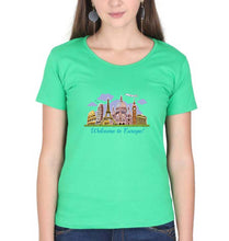 Load image into Gallery viewer, Welcome to Europe T-Shirt for Women-flag green-Ektarfa.online

