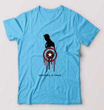 Load image into Gallery viewer, Captain America Superhero T-Shirt for Men-Light Blue-Ektarfa.online
