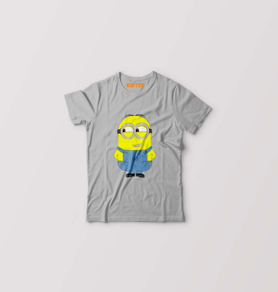 Minion Naughty Kids T-Shirt for Boy/Girl-Grey-Ektarfa.online