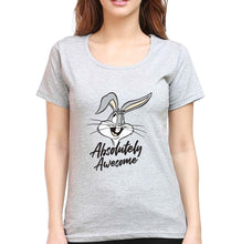 Load image into Gallery viewer, Rabbit Bunny T-Shirt for Women-Grey Melange-Ektarfa.online
