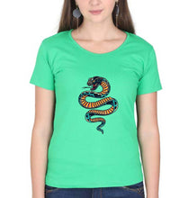 Load image into Gallery viewer, Snake T-Shirt for Women-flag green-Ektarfa.online
