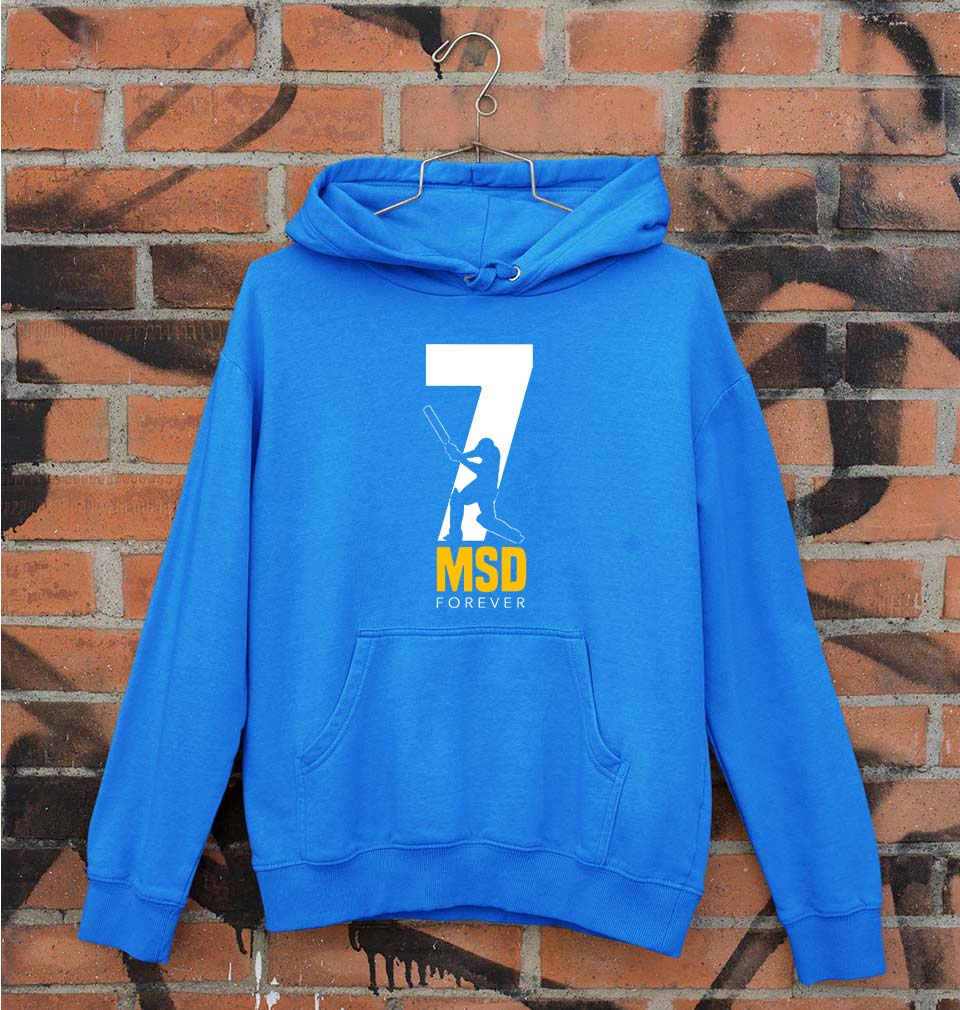 MS Dhoni (MSD) Unisex Hoodie for Men/Women-Royal Blue-Ektarfa.online