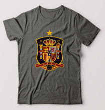 Load image into Gallery viewer, Spain Football T-Shirt for Men-Charcoal-Ektarfa.online
