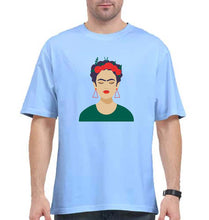 Load image into Gallery viewer, Frida Kahlo Oversized T-Shirt for Men-Baby Blue-Ektarfa.online
