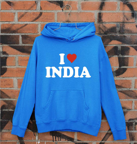 I Love India Unisex Hoodie for Men/Women-Royal Blue-Ektarfa.online