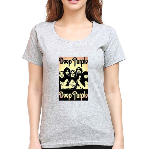 Deep Purple T-Shirt for Women-Grey Melange-Ektarfa.online