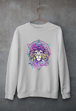 Load image into Gallery viewer, Psychedelic Lion Unisex Sweatshirt for Men/Women-Grey Melange-Ektarfa.online
