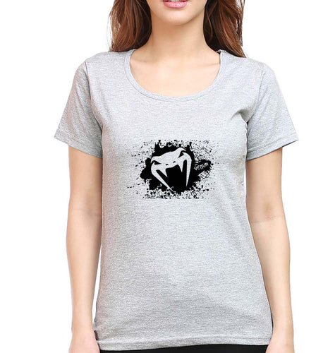 UFC Venum T-Shirt for Women-Grey Melange-Ektarfa.online