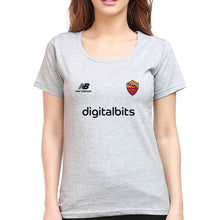 Load image into Gallery viewer, A.S. Roma 2021-22 T-Shirt for Women-Grey Melange-Ektarfa.online
