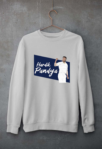 Hardik Pandya Unisex Sweatshirt for Men/Women-Grey Melange-Ektarfa.online