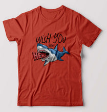 Load image into Gallery viewer, Shark T-Shirt for Men-Brick Red-Ektarfa.online
