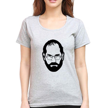 Load image into Gallery viewer, Steve Jobs T-Shirt for Women-Grey Melange-Ektarfa.online
