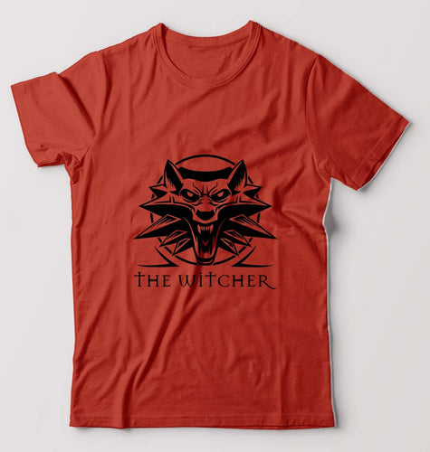 The Witcher T-Shirt for Men-Brick Red-Ektarfa.online