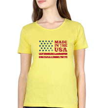 Load image into Gallery viewer, USA America T-Shirt for Women-Mustard Yellow-Ektarfa.online
