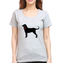 Load image into Gallery viewer, Black Dog T-Shirt for Women-Grey Melange-Ektarfa.online
