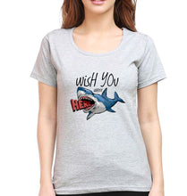 Load image into Gallery viewer, Shark T-Shirt for Women-Grey Melange-Ektarfa.online
