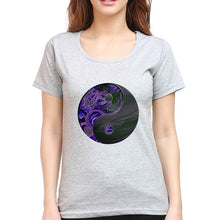 Load image into Gallery viewer, Yin Yang T-Shirt for Women-Grey Melange-Ektarfa.online
