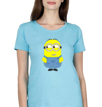 Load image into Gallery viewer, Minion T-Shirt for Women-Light Blue-Ektarfa.online

