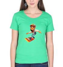 Load image into Gallery viewer, Subway Surfers T-Shirt for Women-Flag Green-Ektarfa.online
