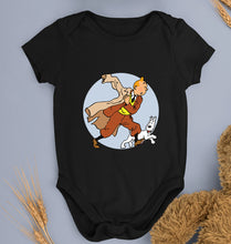 Load image into Gallery viewer, Tintin Kids Romper For Baby Boy/Girl-0-5 Months(18 Inches)-Black-Ektarfa.online
