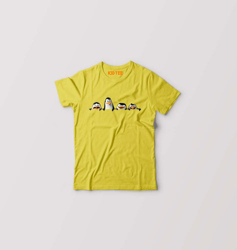 Penguins Looking Kids T-Shirt for Boy/Girl-Yellow-Ektarfa.online